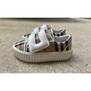 Burberry Little Kid's​ Mark Check Low Top Sneakers size 26